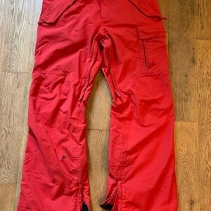 Burton DryRide Red Snowboard Insulated Pants Men’s XL
